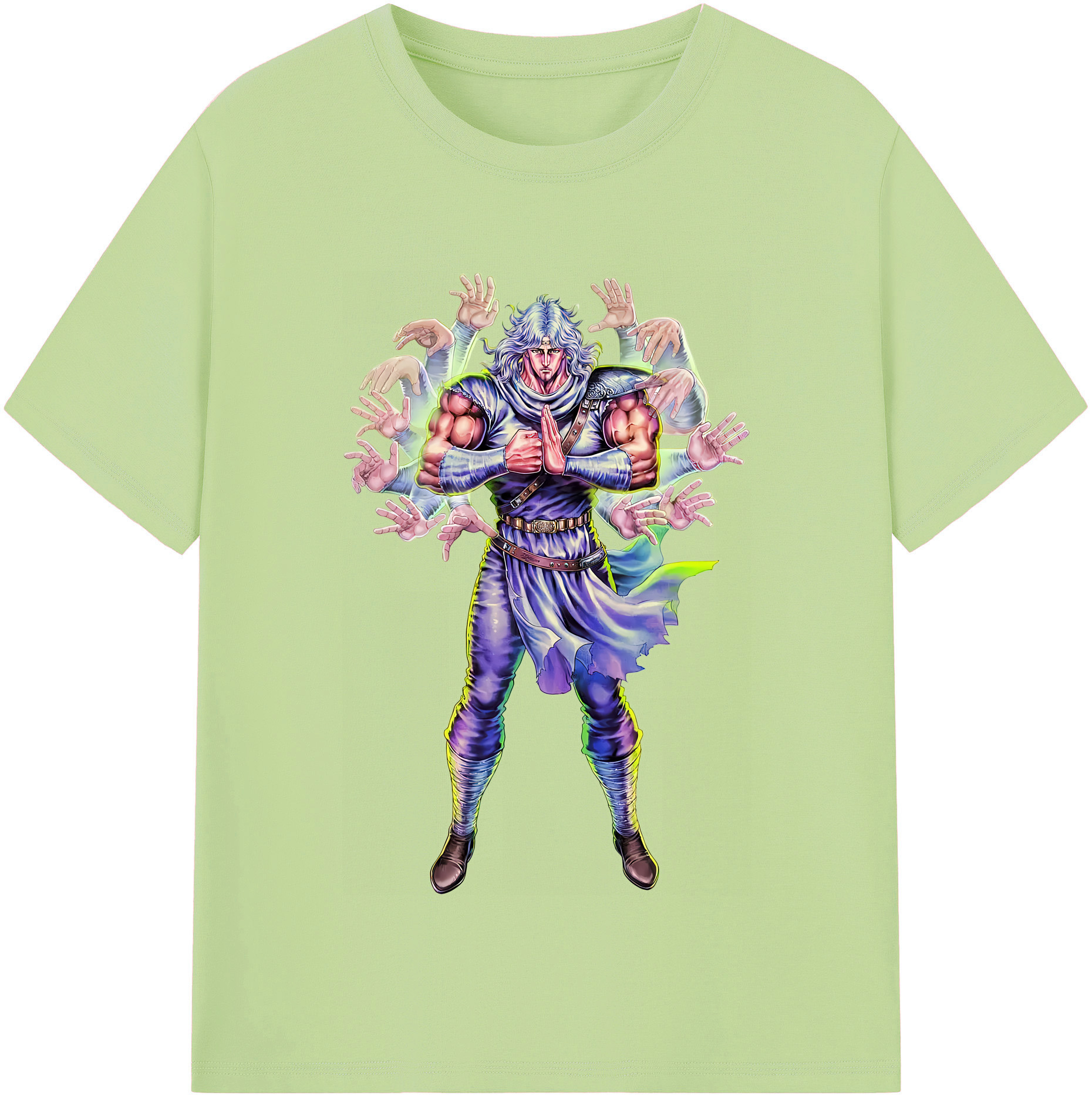 （画像用） 北斗の拳 Fist of the North Star 綿100％半袖Tシャツ（フロントプリント）